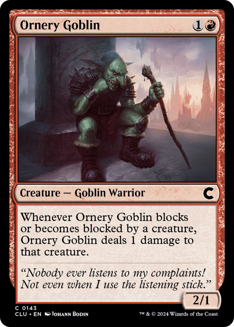 Ornery Goblin [Ravnica: Clue Edition] MTG Single Magic: The Gathering | Red Claw Gaming