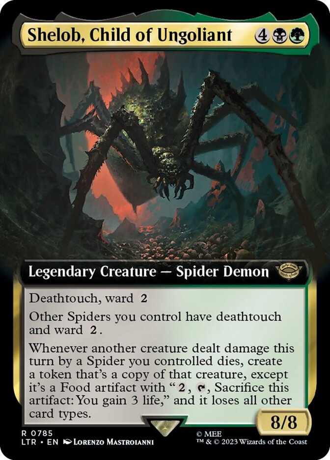Shelob, Child of Ungoliant (Extended Art) (Surge Foil) [The Lord of the Rings: Tales of Middle-Earth] MTG Single Magic: The Gathering | Red Claw Gaming
