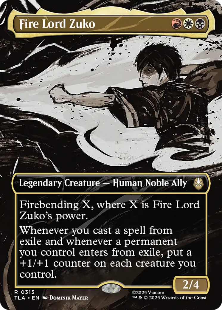 Fire Lord Zuko (Borderless) [Avatar: The Last Airbender] MTG Single Magic: The Gathering | Red Claw Gaming