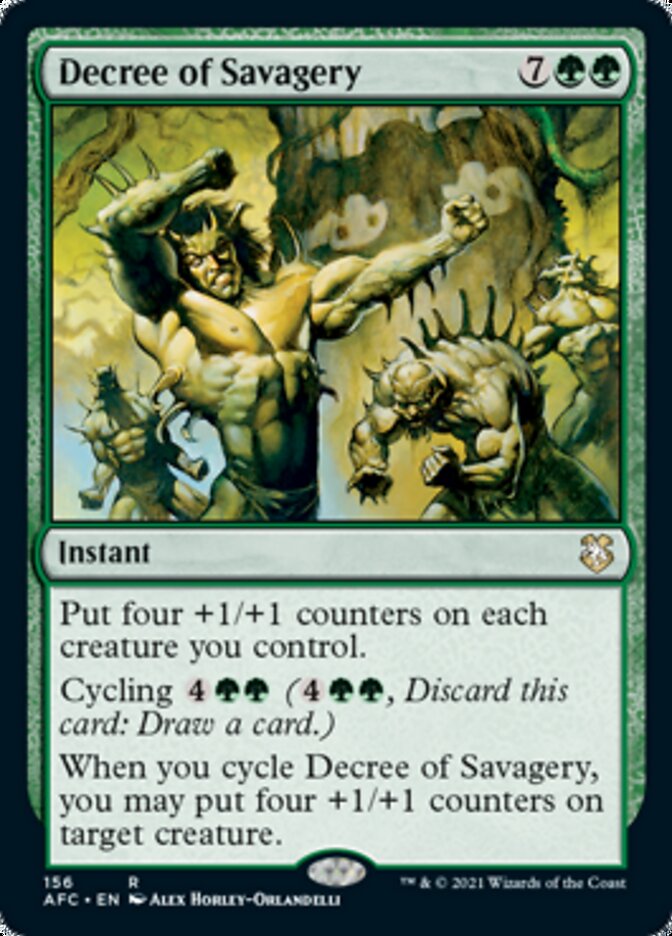 Decree of Savagery [Dungeons & Dragons: Adventures in the Forgotten Realms Commander] MTG Single Magic: The Gathering | Red Claw Gaming