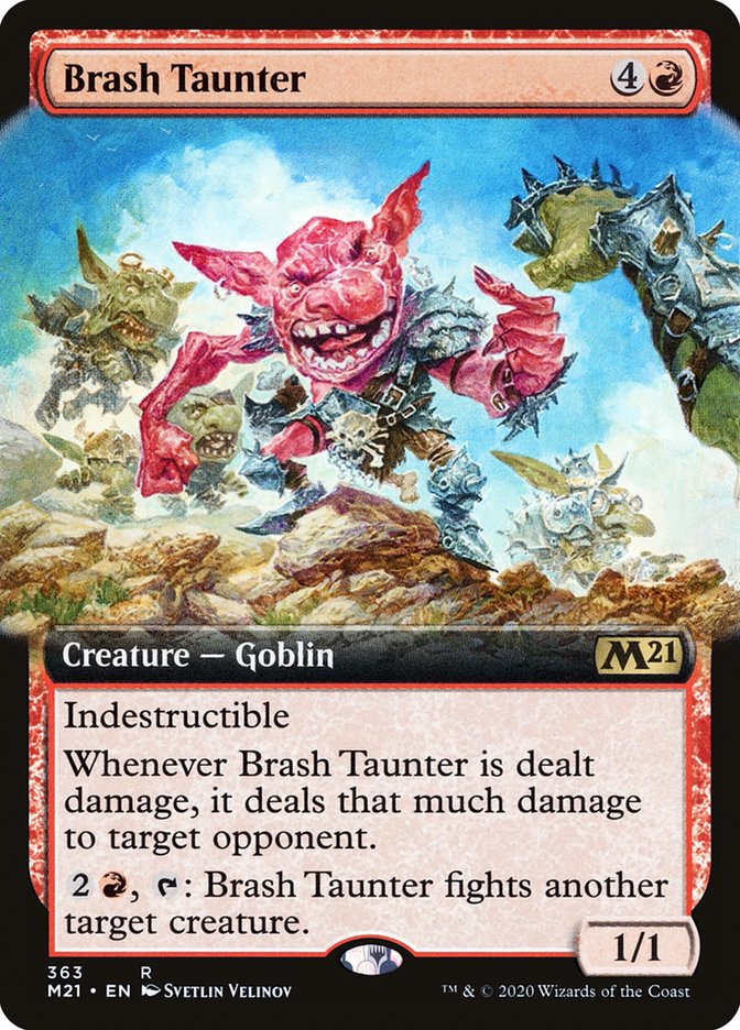 Brash Taunter (Extended Art) [Core Set 2021] MTG Single Magic: The Gathering | Red Claw Gaming