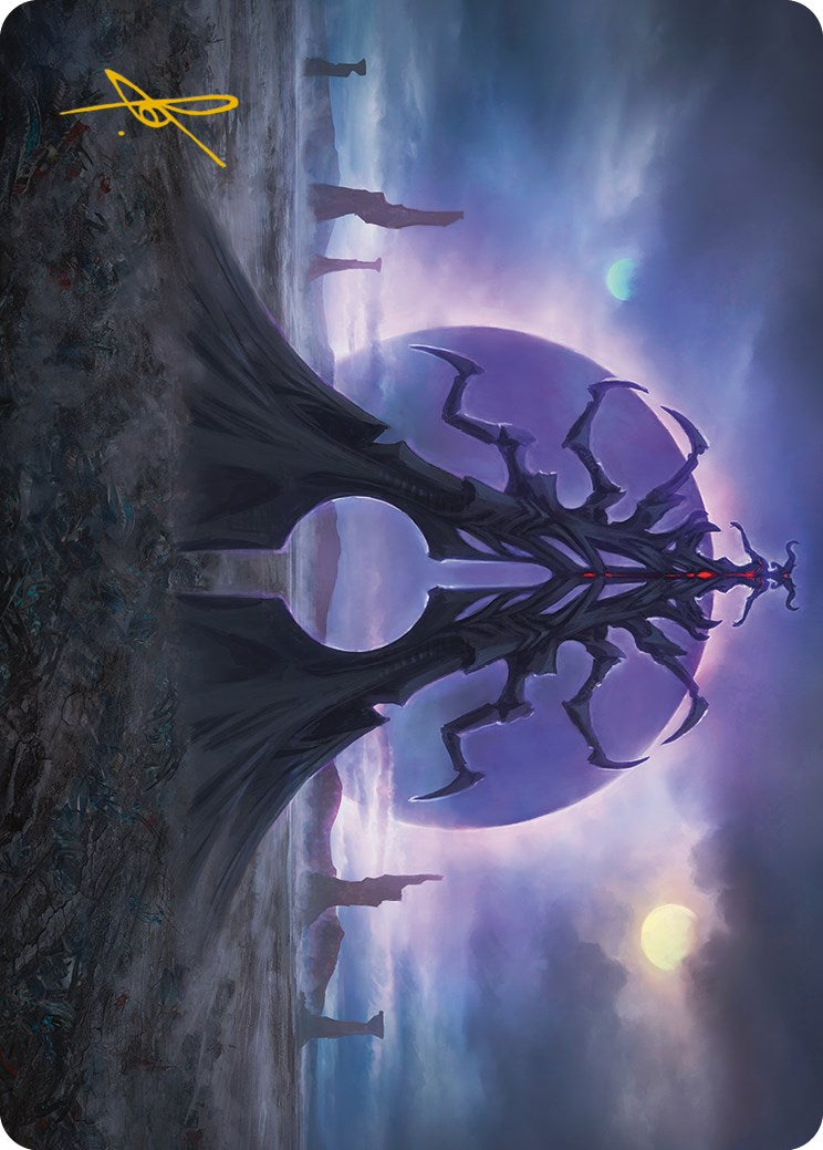 Black Sun's Twilight Art Card (Gold-Stamped Signature) [Phyrexia: All Will Be One Art Series] MTG Single Magic: The Gathering | Red Claw Gaming