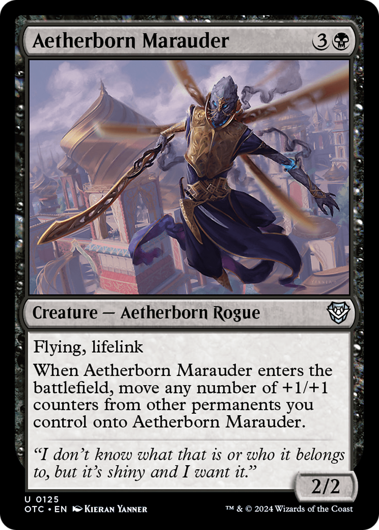 Aetherborn Marauder [Outlaws of Thunder Junction Commander] MTG Single Magic: The Gathering    | Red Claw Gaming