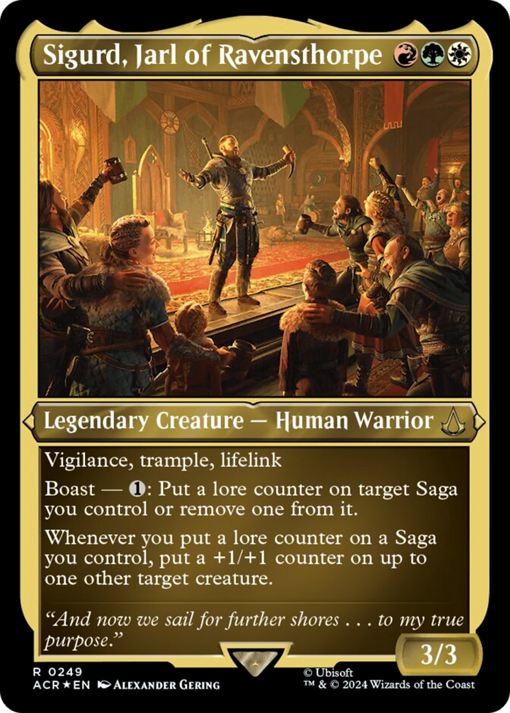 Sigurd, Jarl of Ravensthorpe (Foil Etched) [Assassin's Creed] MTG Single Magic: The Gathering | Red Claw Gaming