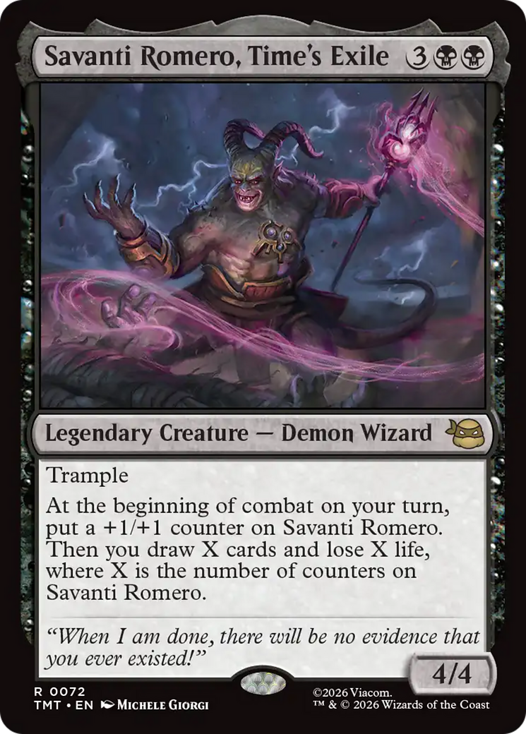Savanti Romero, Time's Exile [Teenage Mutant Ninja Turtles] MTG Single Magic: The Gathering | Red Claw Gaming
