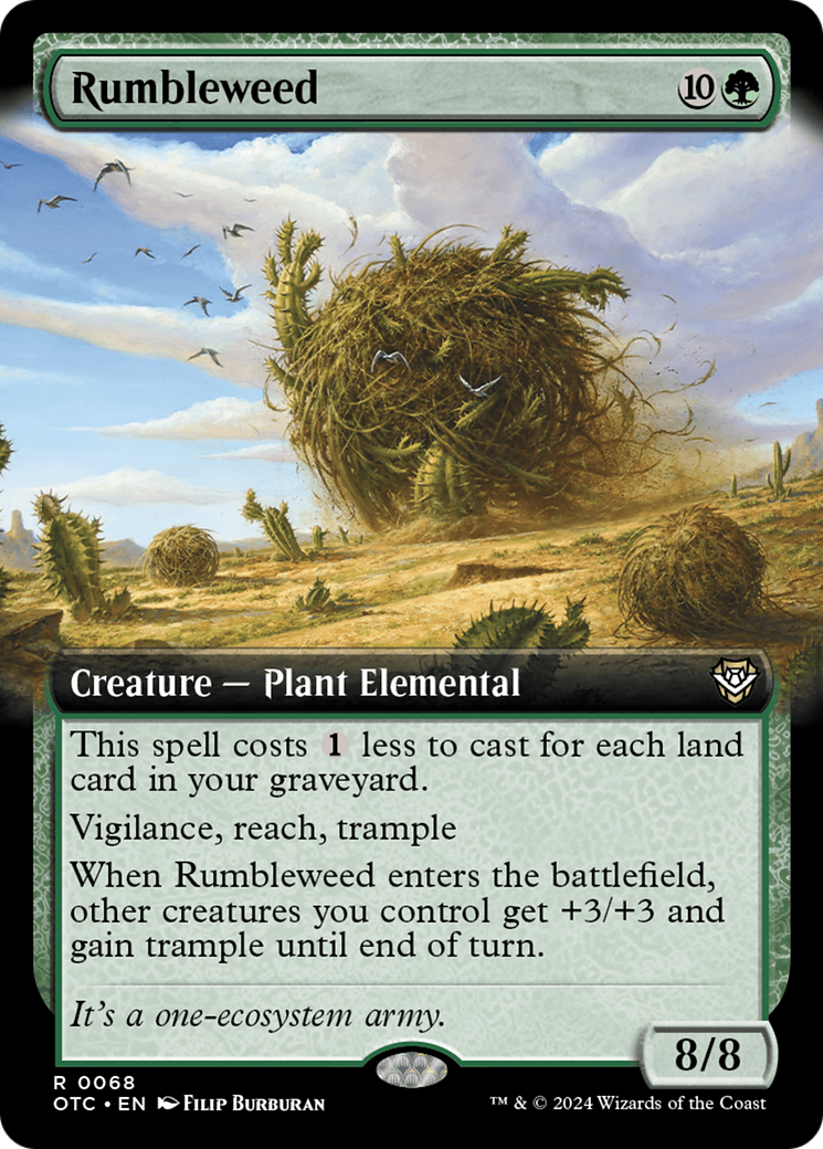 Rumbleweed (Extended Art) [Outlaws of Thunder Junction Commander] MTG Single Magic: The Gathering | Red Claw Gaming