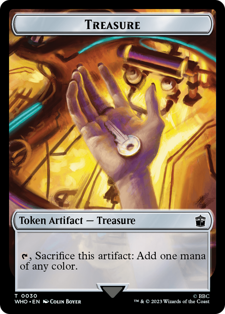 Fish // Treasure (0030) Double-Sided Token [Doctor Who Tokens] MTG Single Magic: The Gathering | Red Claw Gaming