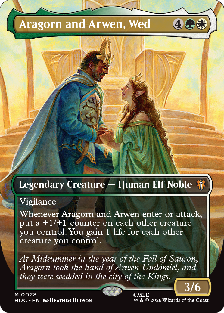 Aragorn and Arwen, Wed (Borderless) [The Hobbit] | Red Claw Gaming