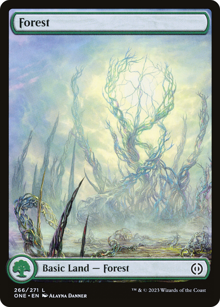 Forest (266) (Full-Art) [Phyrexia: All Will Be One] MTG Single Magic: The Gathering | Red Claw Gaming