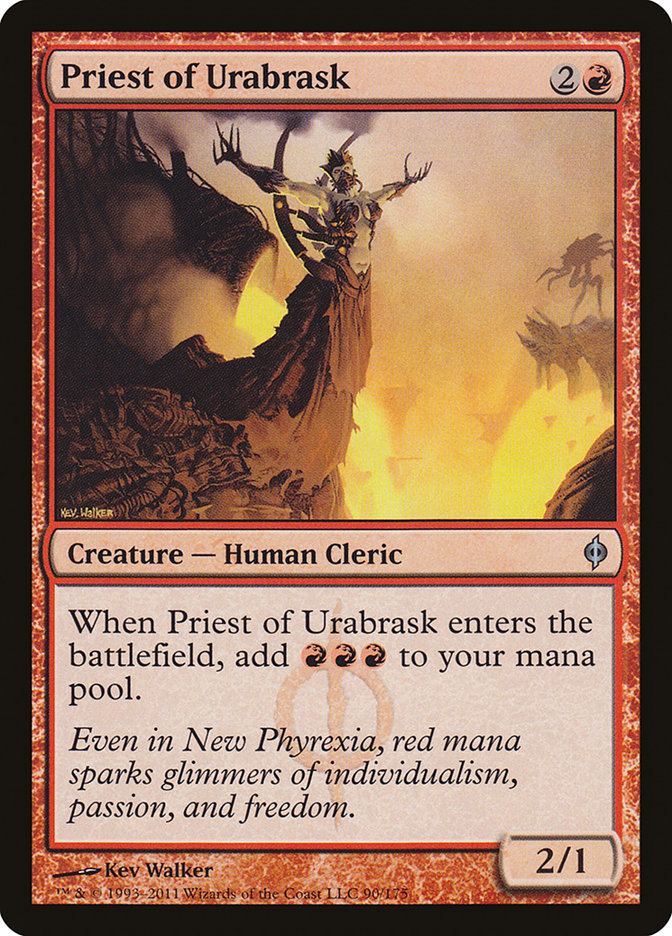 Priest of Urabrask [New Phyrexia] MTG Single Magic: The Gathering | Red Claw Gaming