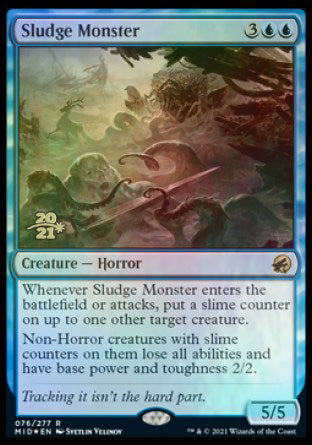 Sludge Monster [Innistrad: Midnight Hunt Prerelease Promos] MTG Single Magic: The Gathering | Red Claw Gaming