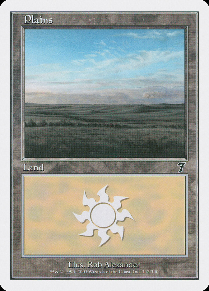 Plains (342) [Seventh Edition] MTG Single Magic: The Gathering | Red Claw Gaming