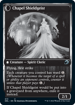 Chaplain of Alms // Chapel Shieldgeist [Innistrad: Double Feature] MTG Single Magic: The Gathering | Red Claw Gaming