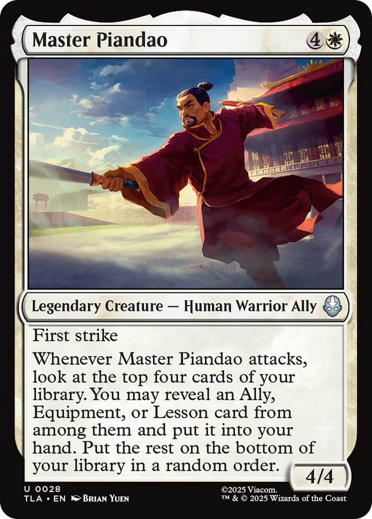Master Piandao [Avatar: The Last Airbender] MTG Single Magic: The Gathering | Red Claw Gaming