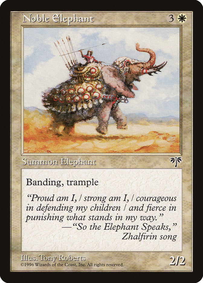 Noble Elephant [Mirage] MTG Single Magic: The Gathering | Red Claw Gaming