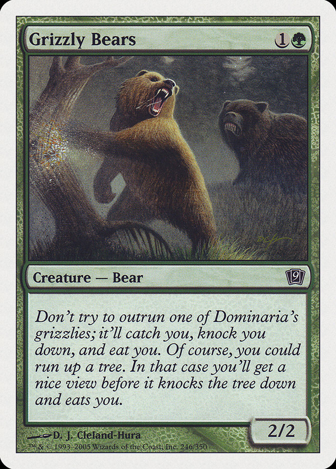 Grizzly Bears [Ninth Edition] MTG Single Magic: The Gathering | Red Claw Gaming