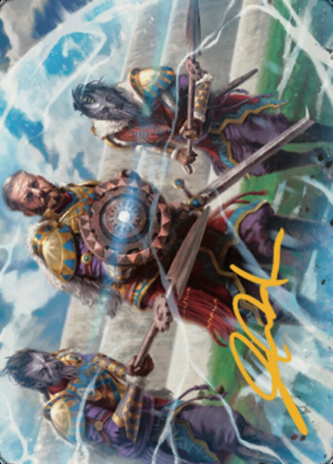 Argivian Phalanx Art Card (Gold-Stamped Signature) [Dominaria United Art Series] MTG Single Magic: The Gathering | Red Claw Gaming