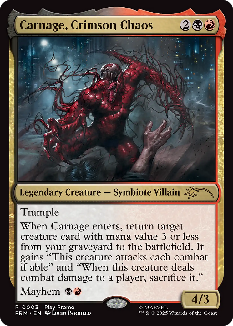 Carnage, Crimson Chaos [Wizards Play Network 2025] MTG Single Magic: The Gathering | Red Claw Gaming