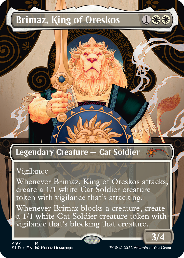 Brimaz, King of Oreskos (Borderless) [Secret Lair Drop Series] MTG Single Magic: The Gathering    | Red Claw Gaming