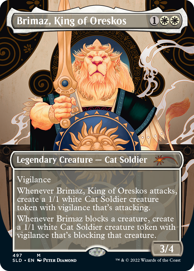 Brimaz, King of Oreskos (Borderless) [Secret Lair Drop Series] MTG Single Magic: The Gathering | Red Claw Gaming