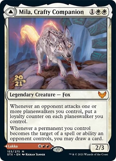 Mila, Crafty Companion // Lukka, Wayward Bonder [Strixhaven: School of Mages Prerelease Promos] MTG Single Magic: The Gathering | Red Claw Gaming