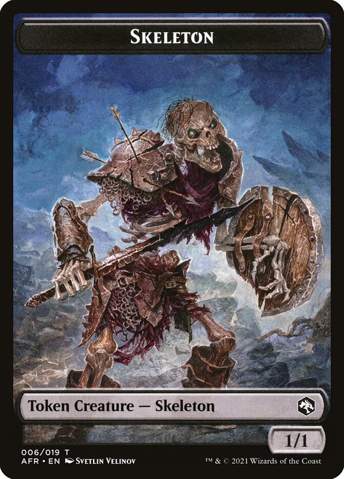 Illusion // Skeleton Double-Sided Token [Dungeons & Dragons: Adventures in the Forgotten Realms Commander Tokens] MTG Single Magic: The Gathering | Red Claw Gaming