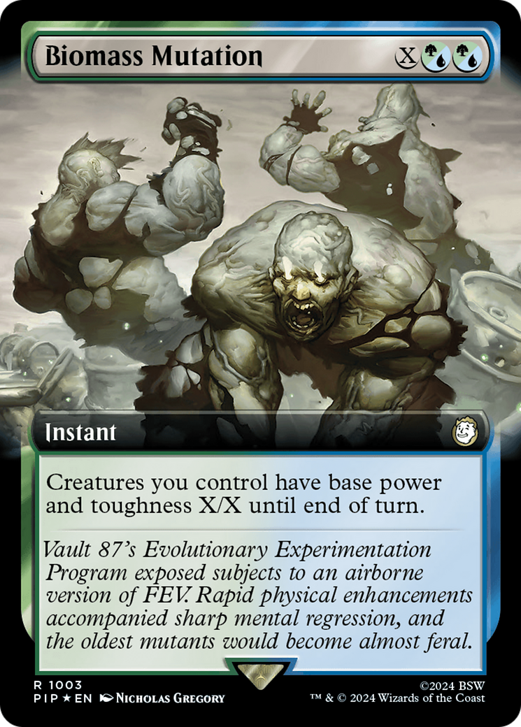 Biomass Mutation (Extended Art) (Surge Foil) [Fallout] MTG Single Magic: The Gathering | Red Claw Gaming