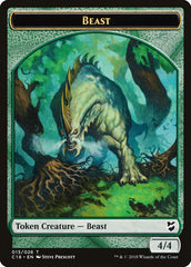 Cat Warrior // Beast (013) Double-Sided Token [Commander 2018 Tokens] MTG Single Magic: The Gathering | Red Claw Gaming