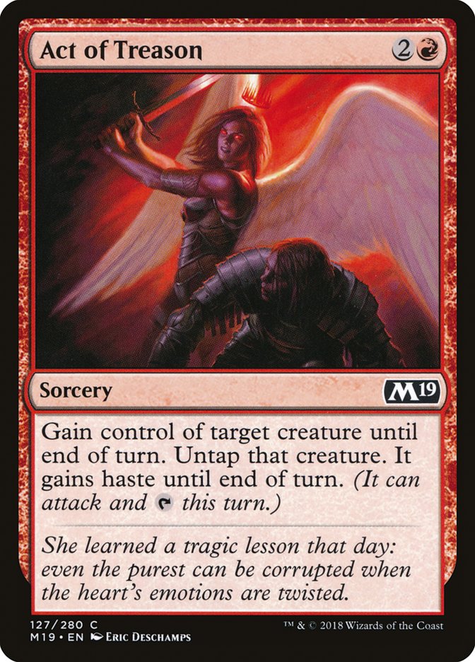 Act of Treason [Core Set 2019] MTG Single Magic: The Gathering | Red Claw Gaming