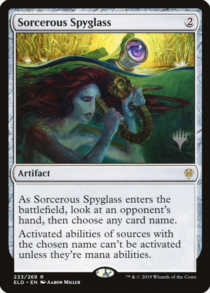 Sorcerous Spyglass (Promo Pack) [Throne of Eldraine Promos] MTG Single Magic: The Gathering | Red Claw Gaming
