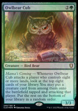 Owlbear Cub [Commander Legends: Battle for Baldur's Gate Prerelease Promos] MTG Single Magic: The Gathering | Red Claw Gaming