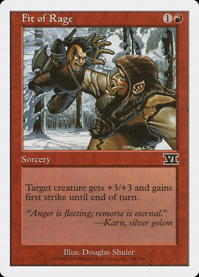 Fit of Rage [Classic Sixth Edition] MTG Single Magic: The Gathering | Red Claw Gaming