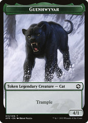 Dog Illusion // Guenhwyvar Double-Sided Token [Dungeons & Dragons: Adventures in the Forgotten Realms Tokens] MTG Single Magic: The Gathering | Red Claw Gaming
