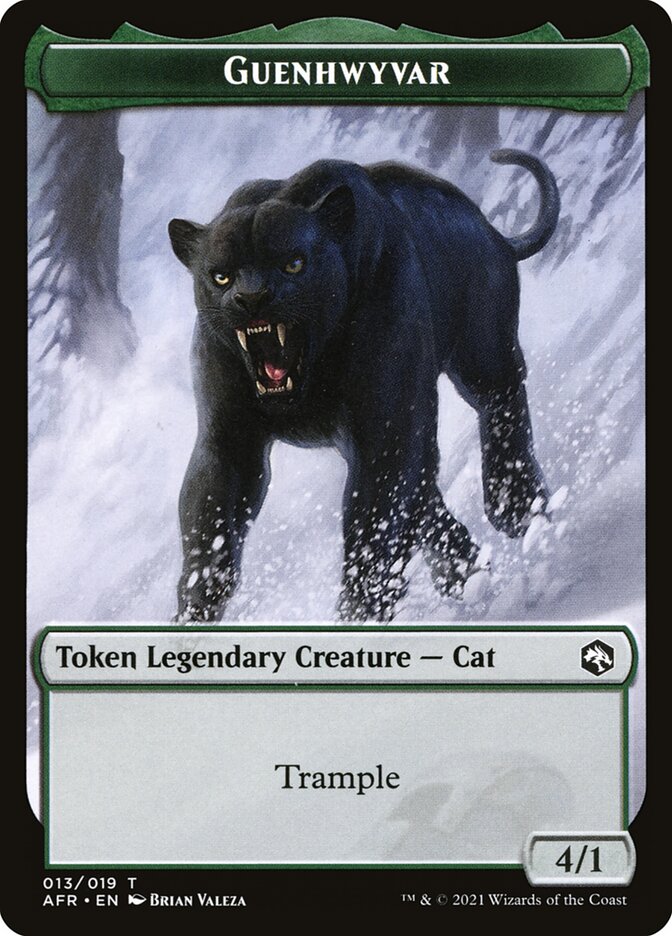 Wolf // Guenhwyvar Double-Sided Token [Dungeons & Dragons: Adventures in the Forgotten Realms Tokens] MTG Single Magic: The Gathering | Red Claw Gaming