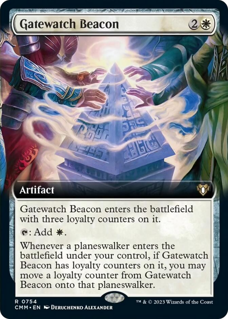 Gatewatch Beacon (Extended Art) [Commander Masters] MTG Single Magic: The Gathering | Red Claw Gaming