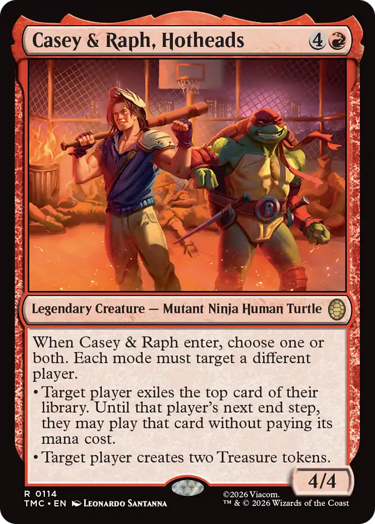 Casey & Raph, Hotheads [Teenage Mutant Ninja Turtles Commander] MTG Single Magic: The Gathering | Red Claw Gaming