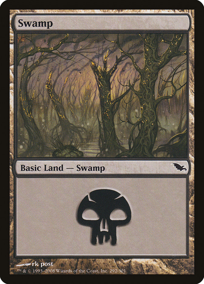 Swamp (292) [Shadowmoor] MTG Single Magic: The Gathering | Red Claw Gaming