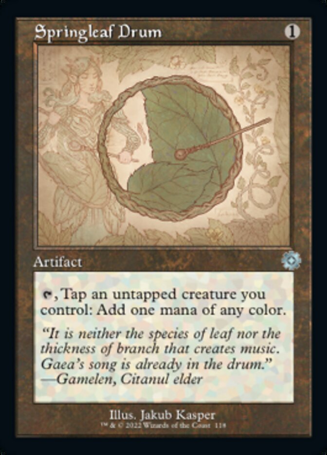 Springleaf Drum (Retro Schematic) [The Brothers' War Retro Artifacts] MTG Single Magic: The Gathering | Red Claw Gaming