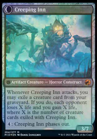 Hostile Hostel // Creeping Inn [Innistrad: Midnight Hunt Prerelease Promos] MTG Single Magic: The Gathering | Red Claw Gaming