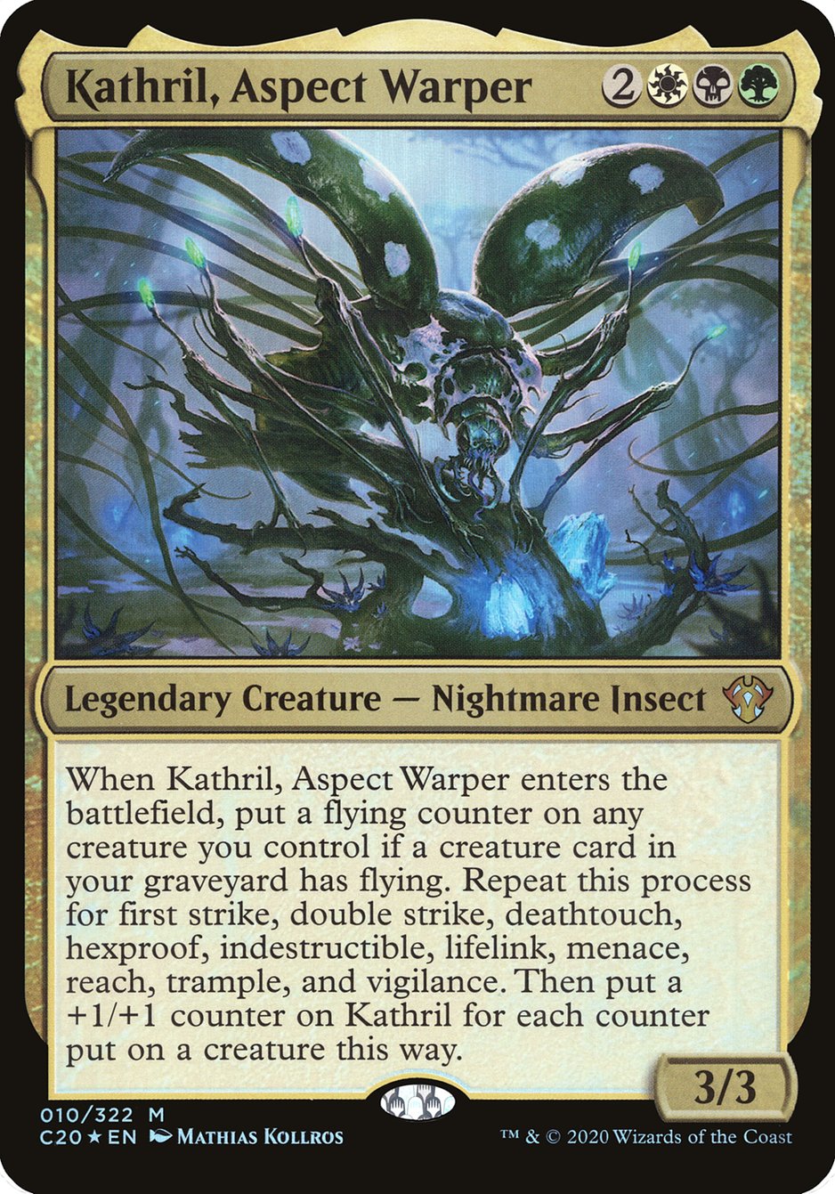 Kathril, Aspect Warper (Oversized) [Commander 2020 Oversized] MTG Single Magic: The Gathering | Red Claw Gaming