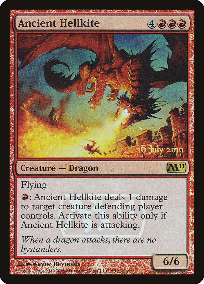 Ancient Hellkite [Magic 2011 Prerelease Promos] MTG Single Magic: The Gathering | Red Claw Gaming