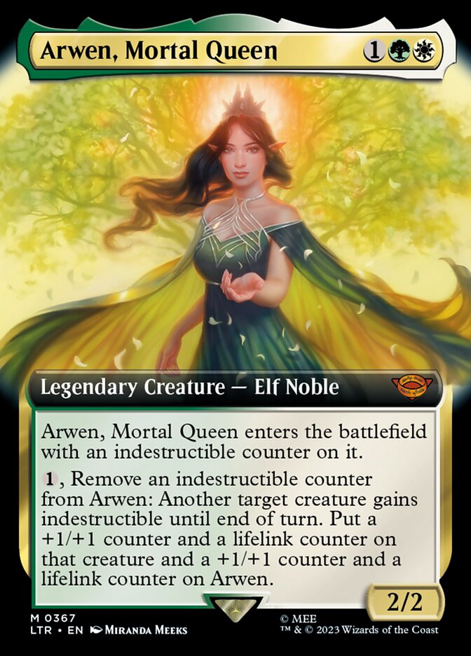 Arwen, Mortal Queen (Extended Art) [The Lord of the Rings: Tales of Middle-Earth] MTG Single Magic: The Gathering | Red Claw Gaming