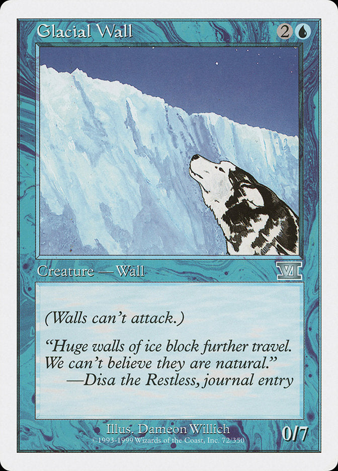 Glacial Wall [Classic Sixth Edition] MTG Single Magic: The Gathering | Red Claw Gaming