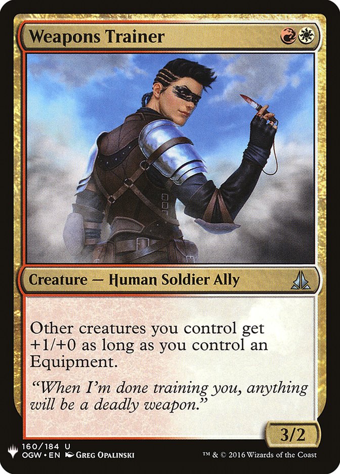 Weapons Trainer [Mystery Booster] MTG Single Magic: The Gathering    | Red Claw Gaming