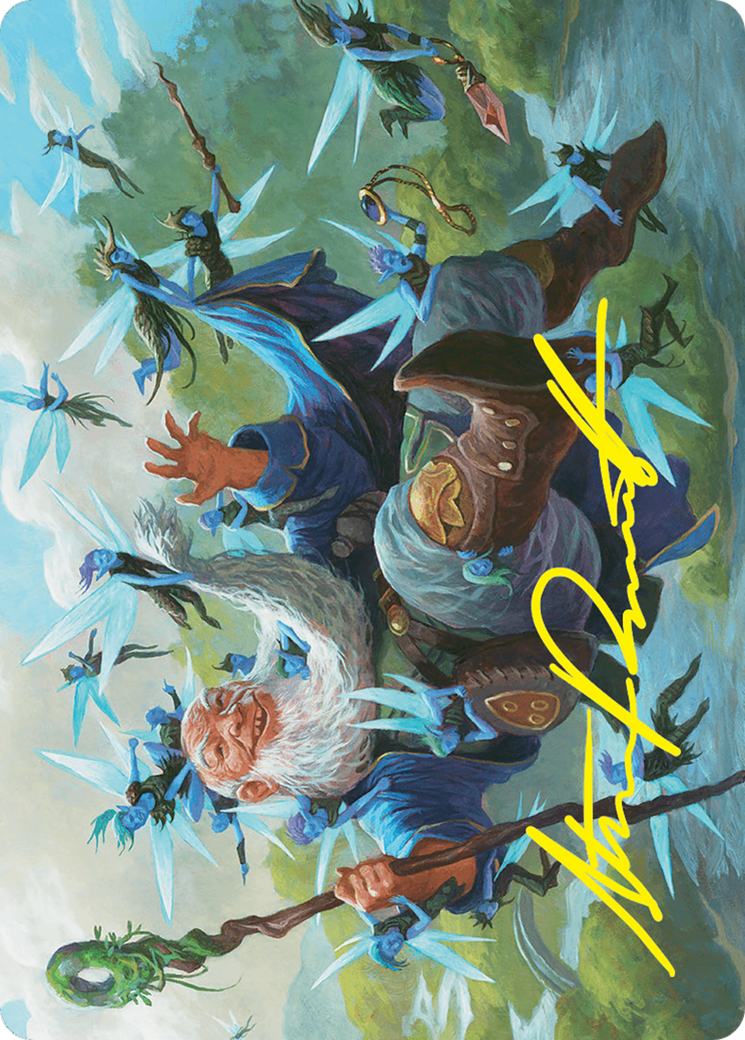 Mischievous Mystic Art Card (7/54) (Gold-Stamped Signature) [Foundations Art Series] MTG Single Magic: The Gathering | Red Claw Gaming
