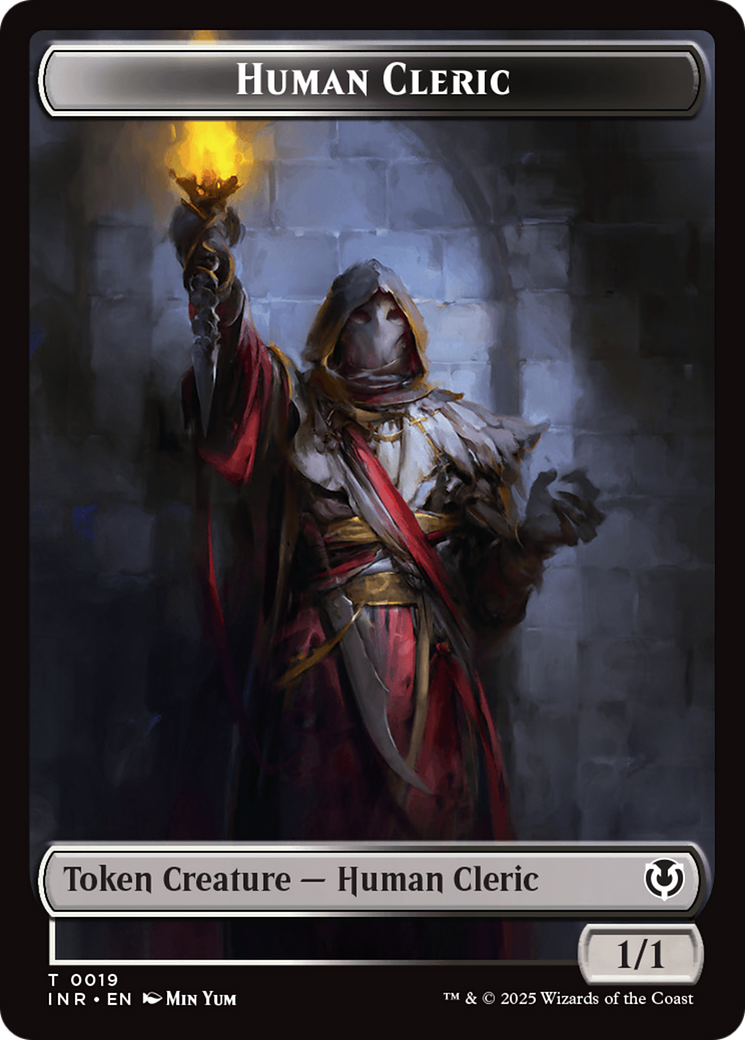 Demon // Human Cleric Double-Sided Token [Innistrad Remastered Tokens] MTG Single Magic: The Gathering | Red Claw Gaming