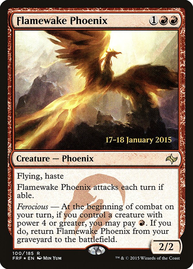 Flamewake Phoenix [Fate Reforged Prerelease Promos] MTG Single Magic: The Gathering | Red Claw Gaming
