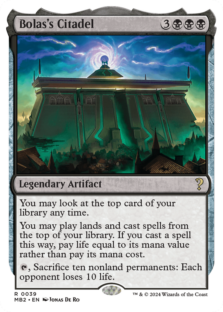 Bolas's Citadel (White Border) [Mystery Booster 2] MTG Single Magic: The Gathering | Red Claw Gaming