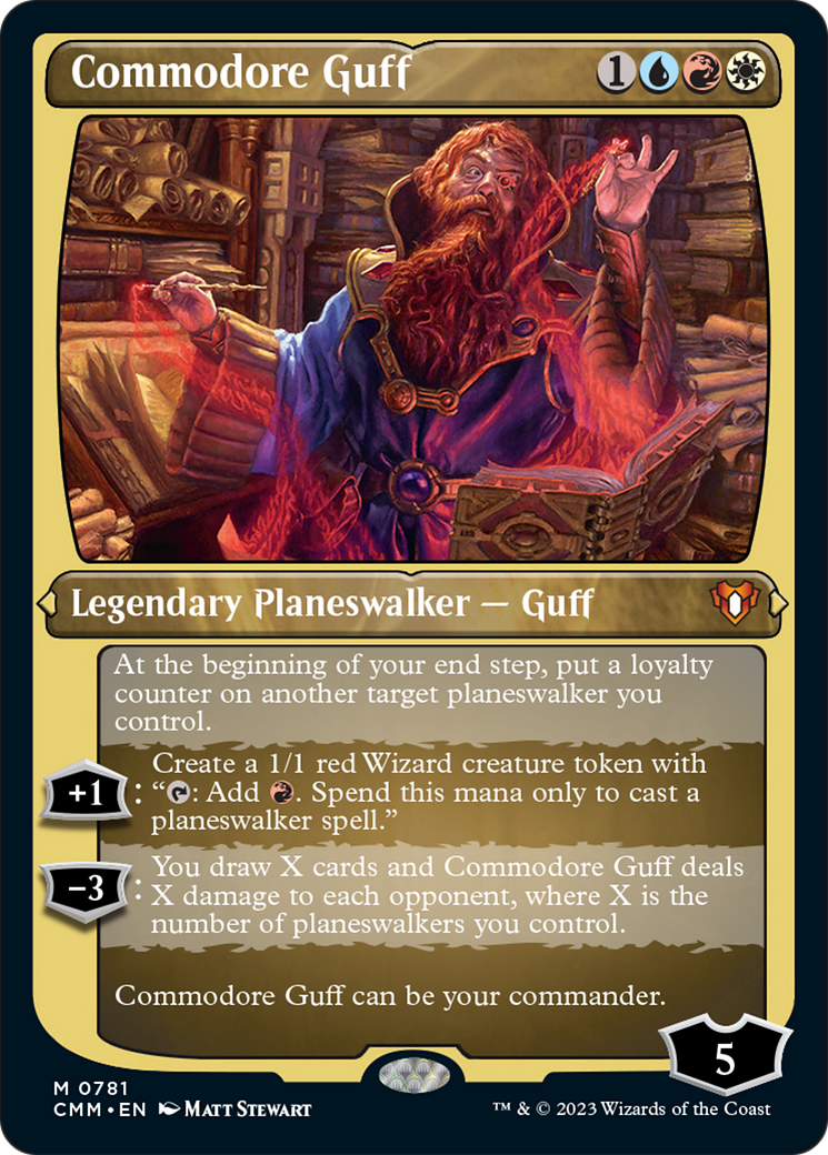 Commodore Guff (Display Commander) (Foil Etched) [Commander Masters] MTG Single Magic: The Gathering | Red Claw Gaming