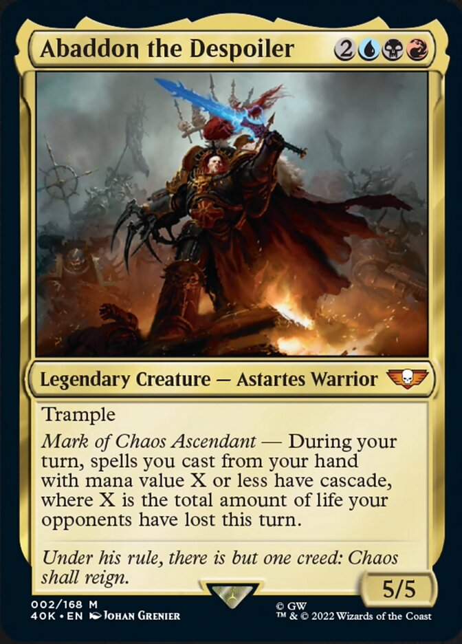 Abaddon the Despoiler (Surge Foil) [Warhammer 40,000] MTG Single Magic: The Gathering | Red Claw Gaming